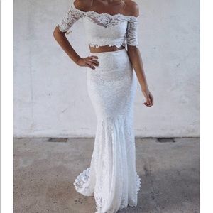 NWOT. Grace Loves Lace Everly Two piece lace gown